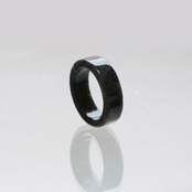 【16号】black Flat band 翡翠くり抜きリング A貨翡翠 jd_rg2380