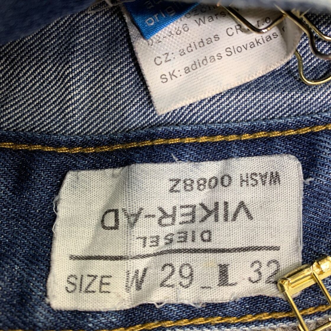 DIESEL adidas デニムパンツ W29 ディーゼル アディダス VIKER-AD 