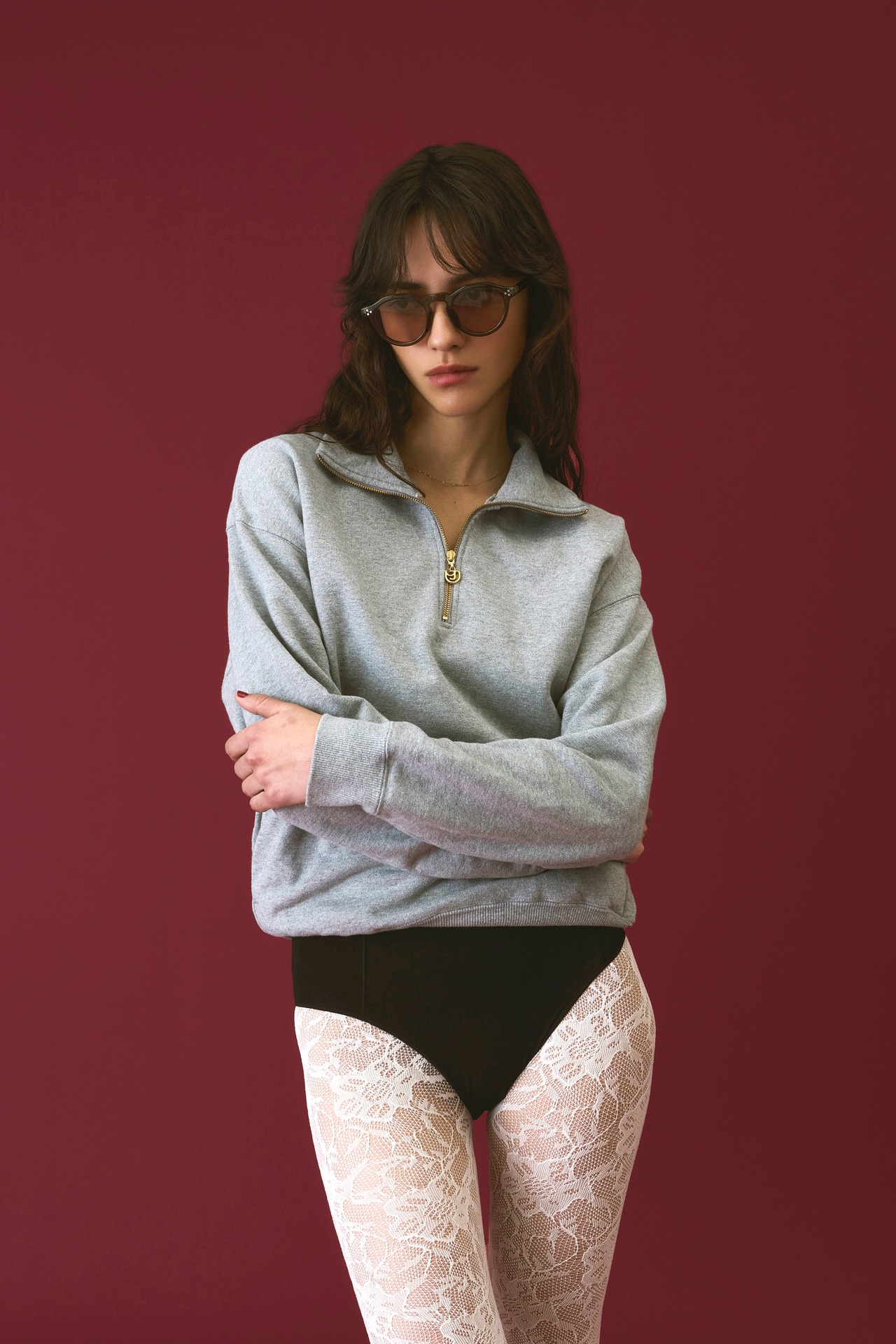 Olga | clear gray×light brown