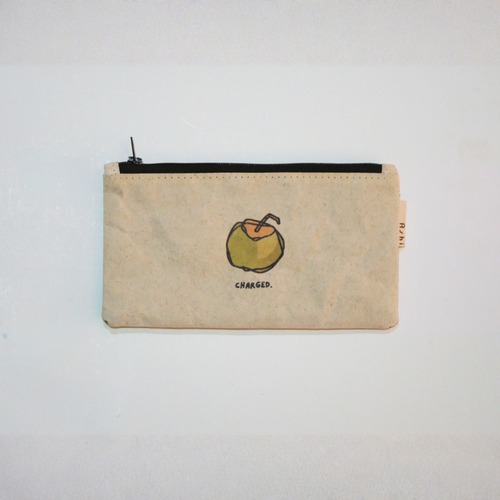 Ashi｜亜紙 Flat Pouch M＊Coconuts フルーツ柄 紙ポーチ バナナ ハンドメイド