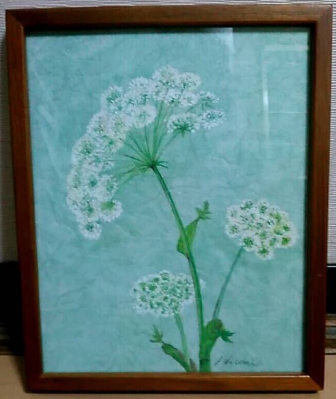 絵画 水彩画 百舌鳥に沈丁花 | アトリエひろ