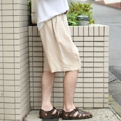 BOHIO linen 2tuck slacks shorts