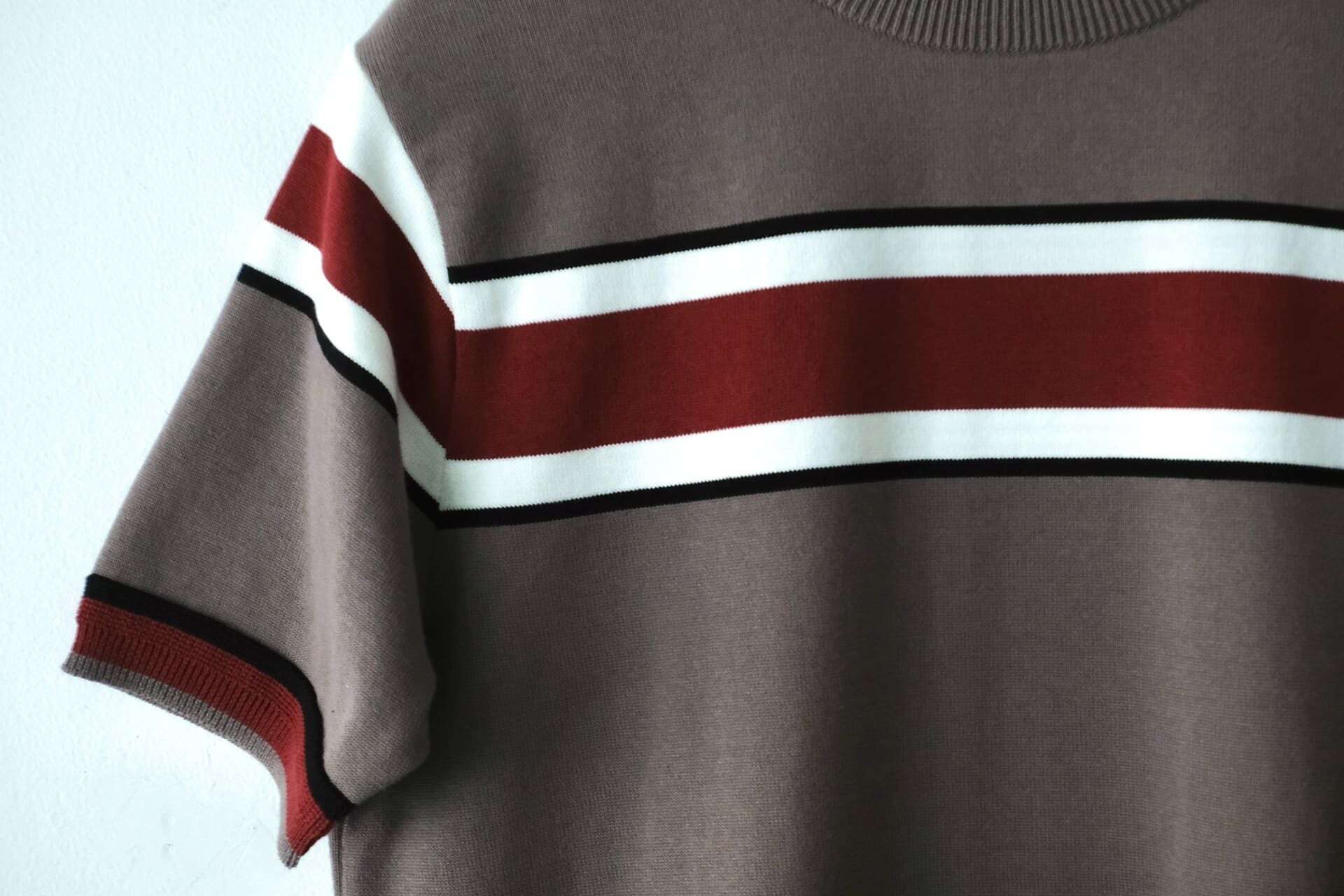 FUJITO(フジト) Border Knit T-Shirt | サウスオレンジ｜メンズ