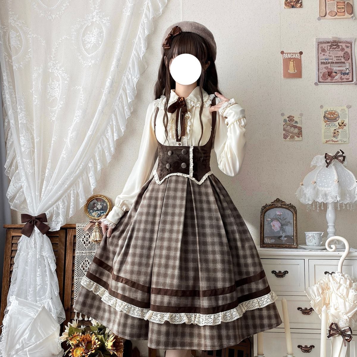 チェック柄コルセットジャンパースカート | Maiden's Rêve