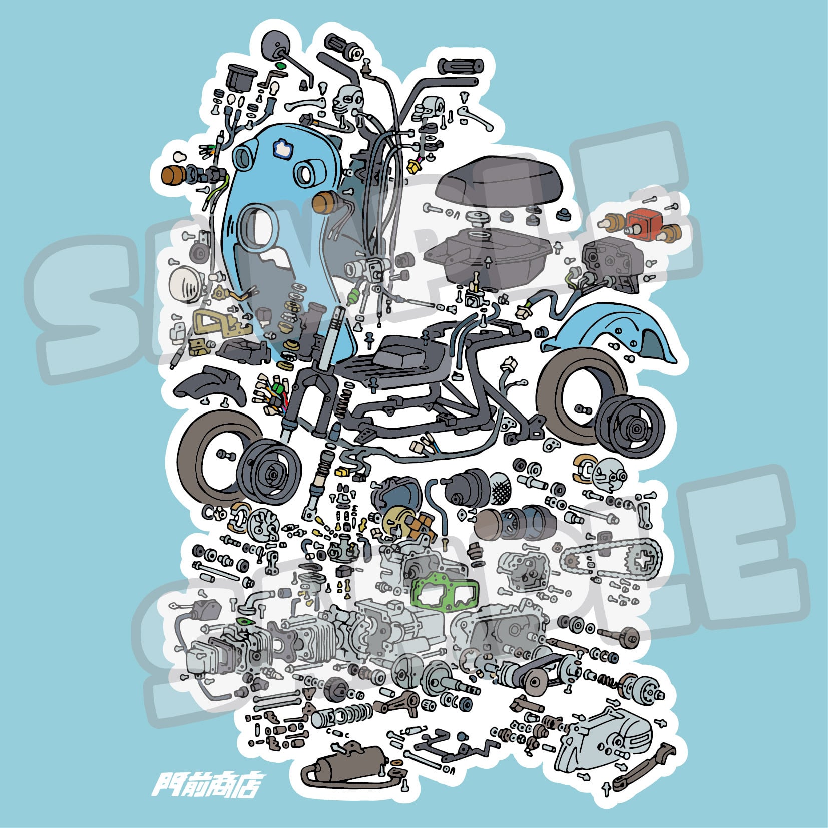 チョイノリ分解Tシャツ | 門前商店