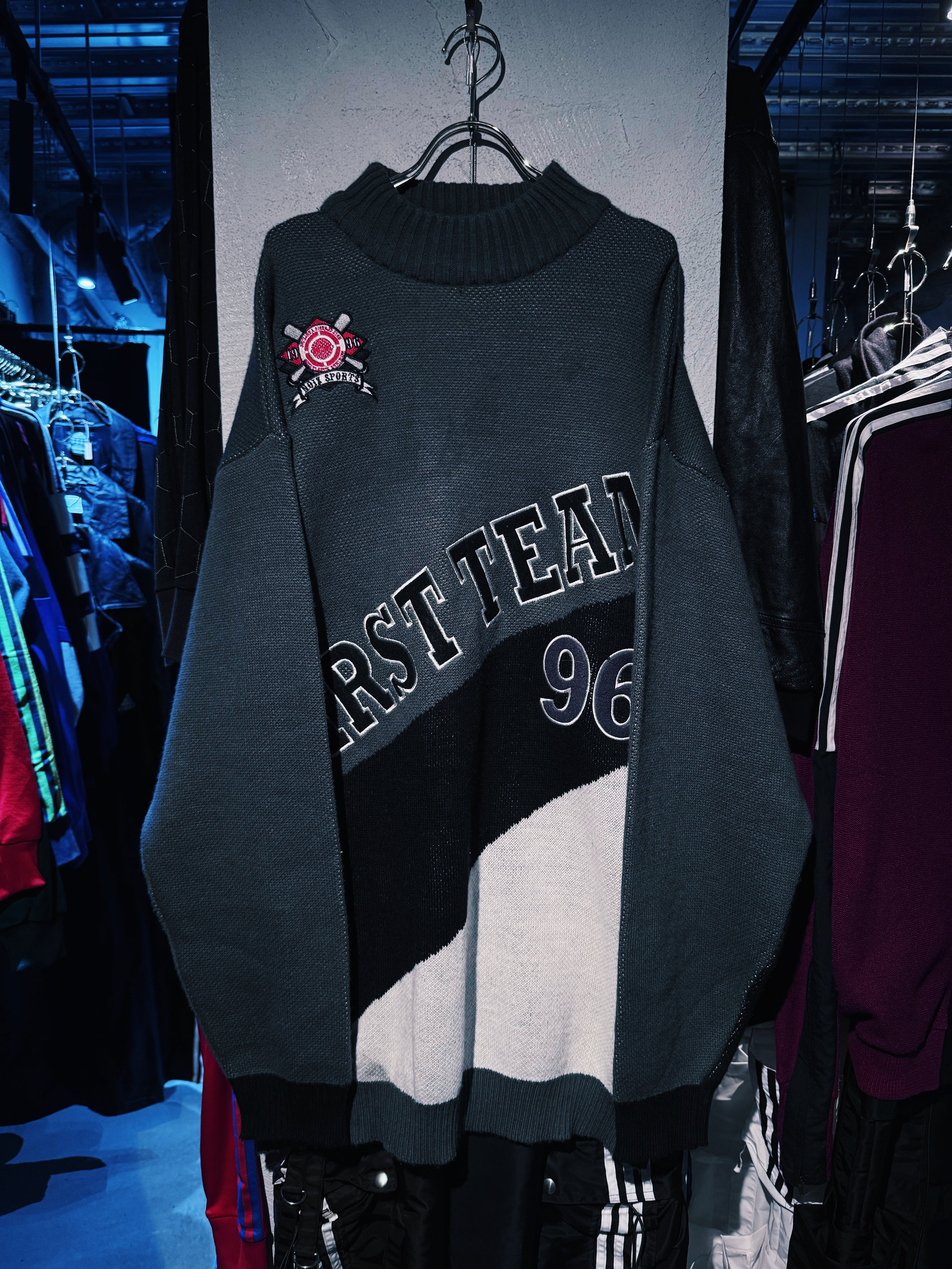 【D4C】90's vintage super big silhouette high neck knit pullover