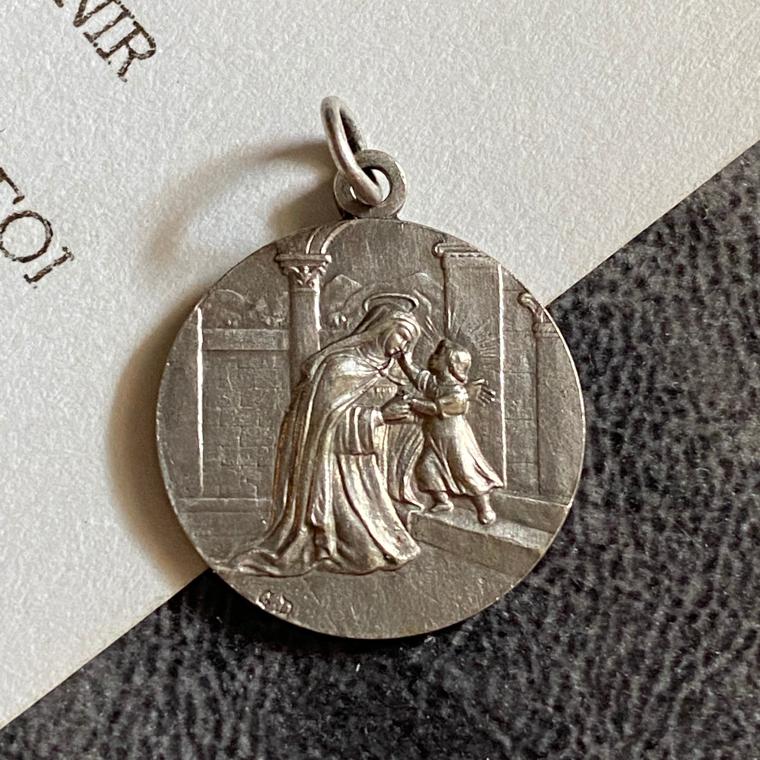 聖母子 | Antique medaille Mary