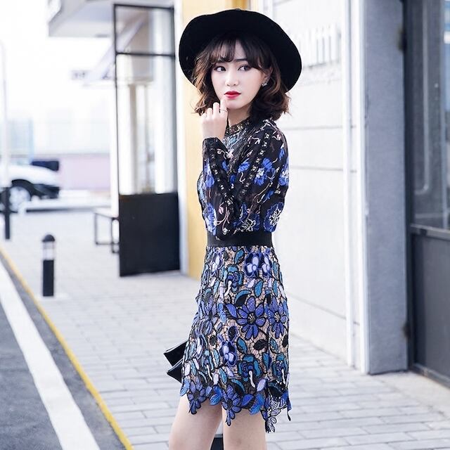 最大40 Offクーポン ロングワンピース 花柄 クルーネック ランタンスリーブ 長袖 ドレス Www Anavara Com