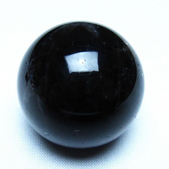 モリオン 丸玉 黒水晶 丸玉 34mm スフィア 置物 原石 141-7498