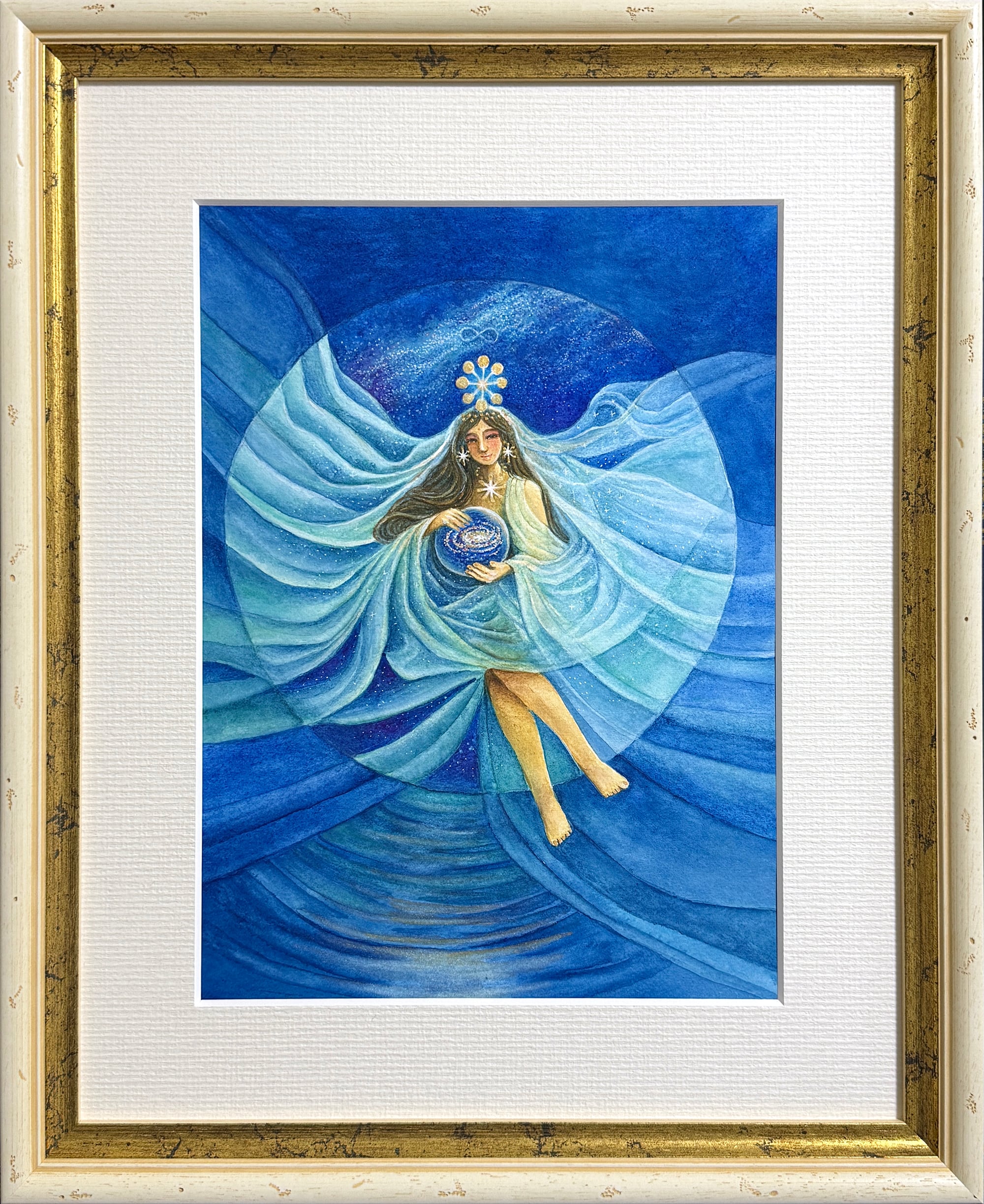 天使 エンジェル 女神 虹 宇宙 虹色 アート 絵画 ヒーリングアート