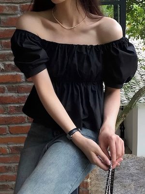 オフショル2wayギャザーブラウス.1375