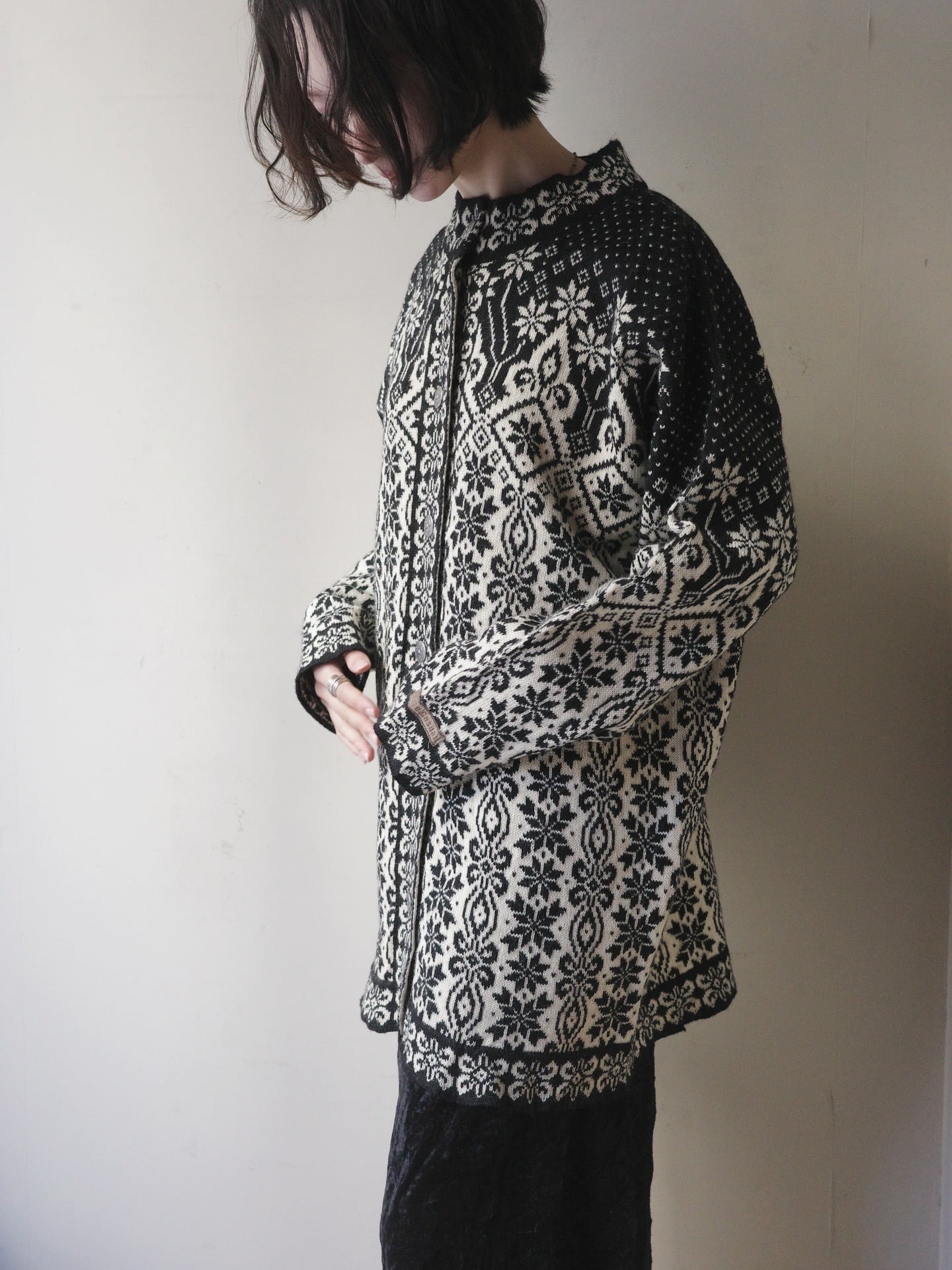 vintage design knit cardigan