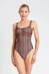 レースエフェクトワンピース水着 ツインセット