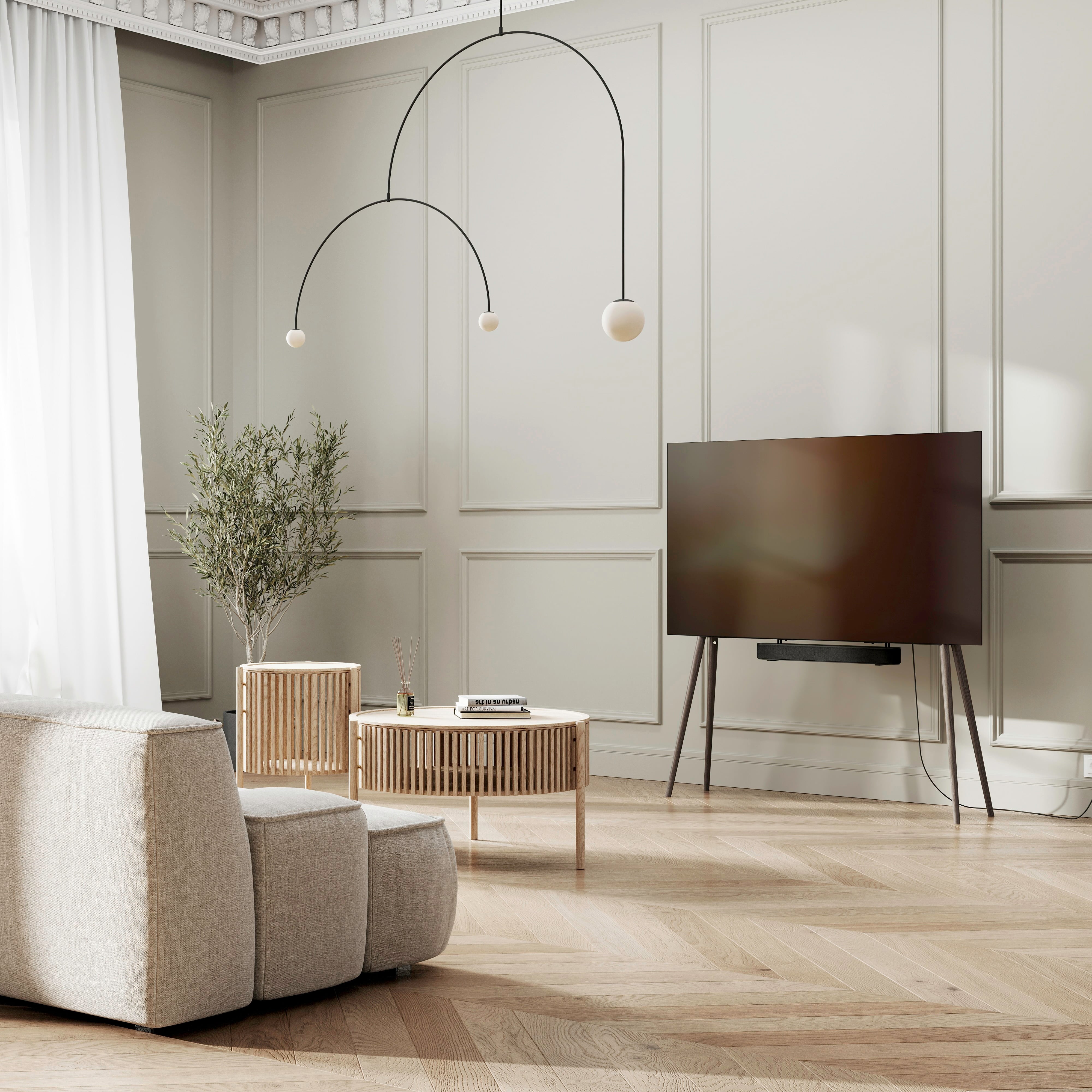 テレビ JALG TV STAND／XL - OAK WEATHERED WOOD GRAY | HIMITSUKICHI