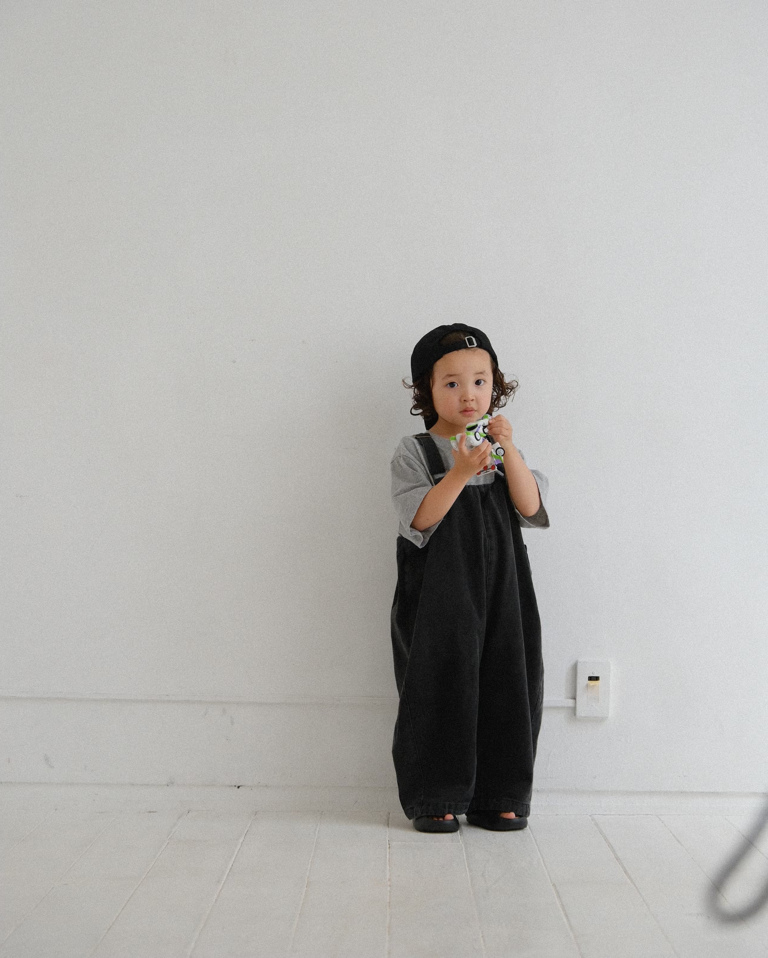 wide denim salopette | chaisy