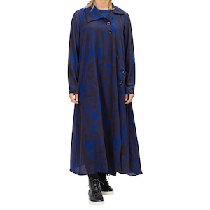 【新作】水張りアートプリント イレギュラーカットワンピース【254-7144】