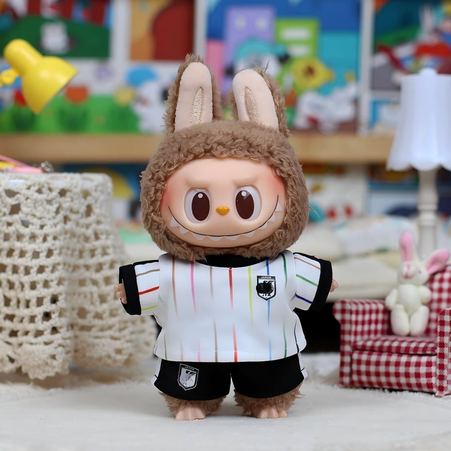 Labubu 1-3世代用 サッカー トップス+パンツ+ボールチャーム ラブブ
