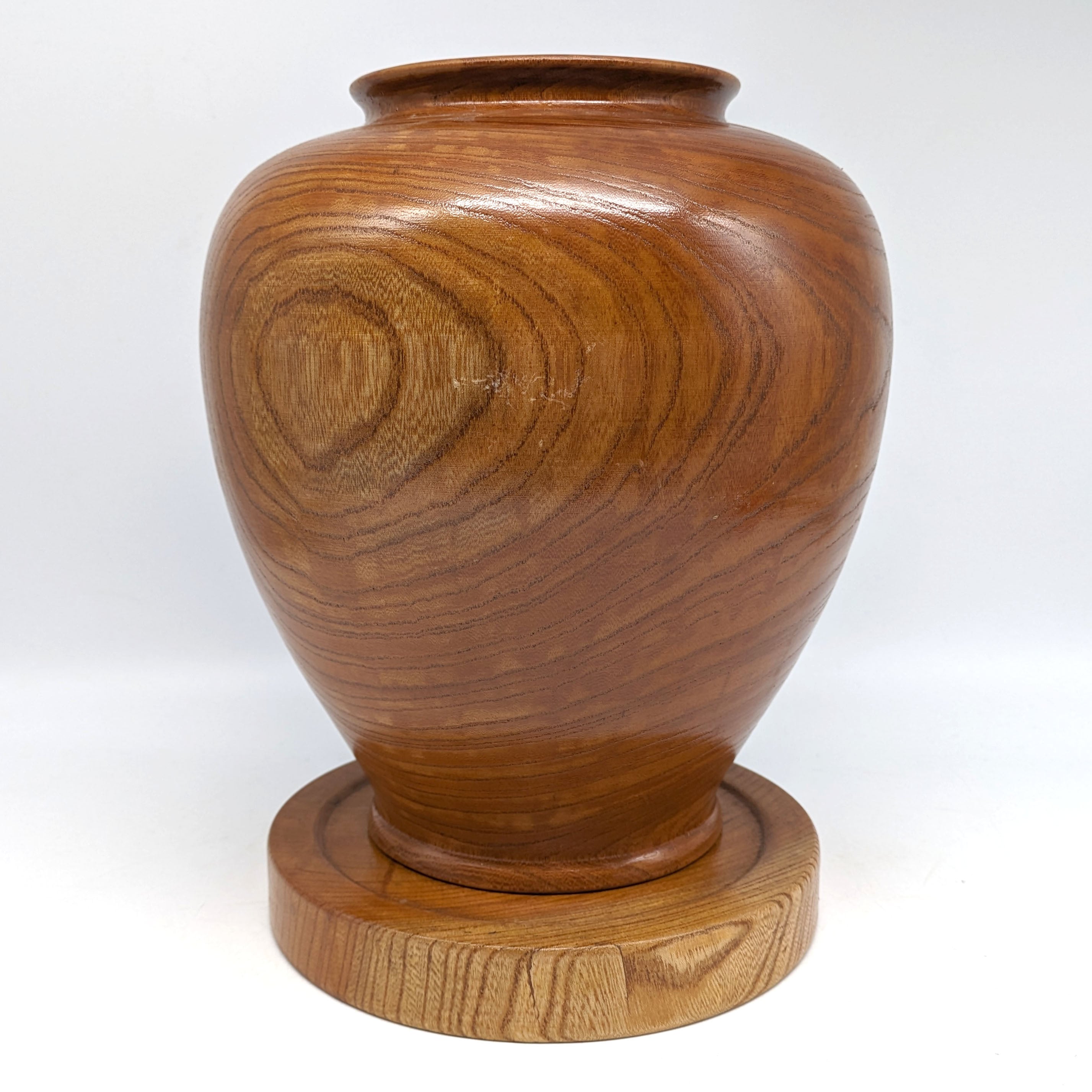 木彫花器・壺型・天然木・フラワーベース・No.240120-13・梱包 木彫花器・壺型・天然木・フラワーベース・No.240120-13・梱包