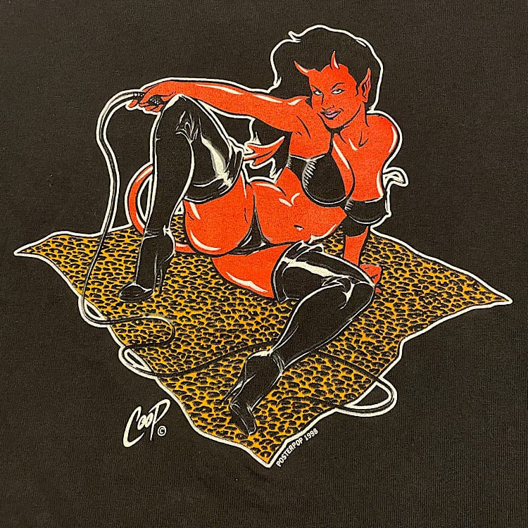90s POSTER POP ポスターポップ COOP レッドデビル ビンテージ Tシャツ