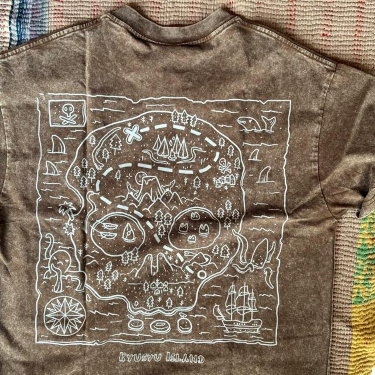 TOPANGA Lady's TOPANGA FIRECOUNTRY Pigment dyed T-shirt Kyushu island Brown 　ピグメントダイ半袖Tシャツ　九州アイランド　ブラウン　全4サイズ　