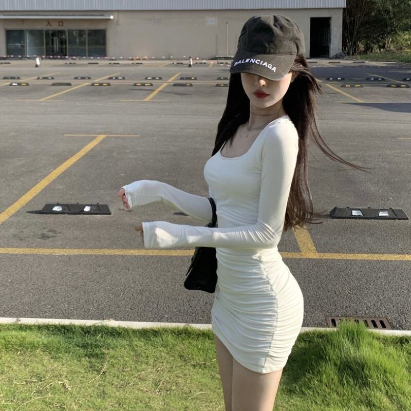 【新作】【送料無料】 春先の女性のためのコートと純粋な欲望のドレスで、フランスの優しいスタイル、初恋、セクシーなスカート、小柄な人、トレンドの冬のスカート 0239609703515