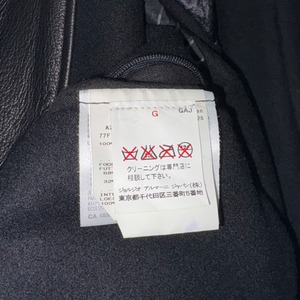 EMPORIO ARMANI black leather coat