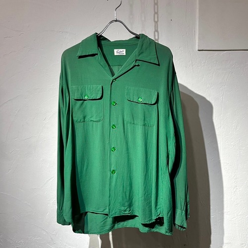 50s Bowlaway Open Collar Rayon Shirt