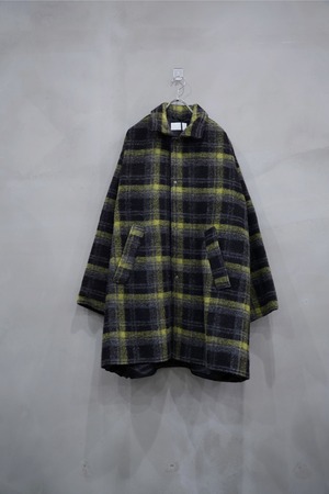 YTILAER STUDIO wool check coat