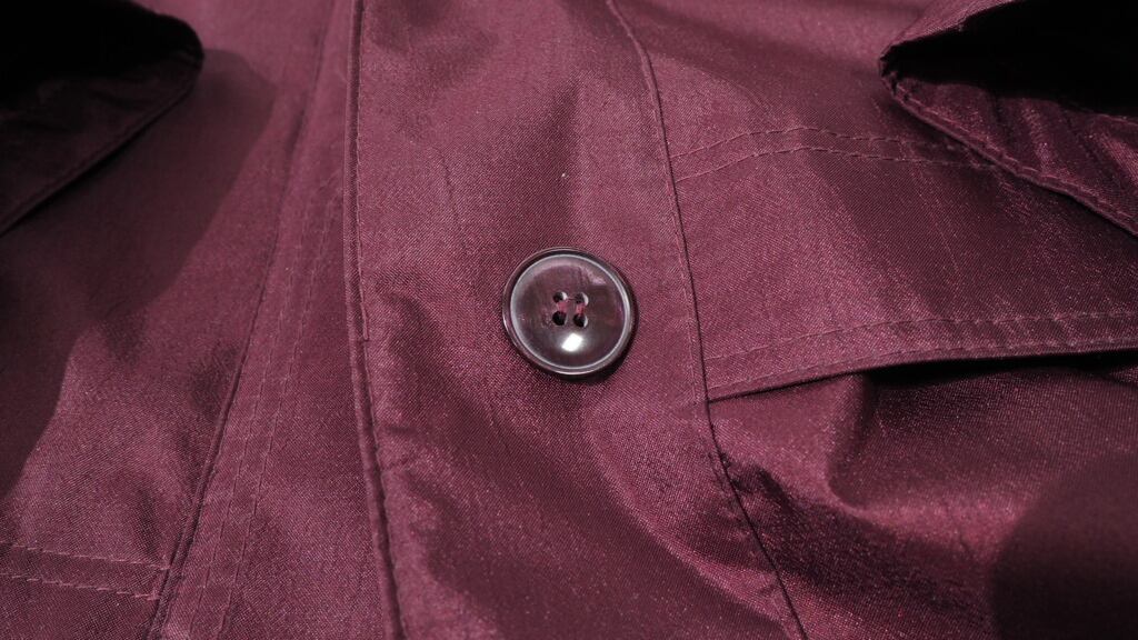 Dull Shining Bordeaux color Deformation Design long coat(made in Belarus)