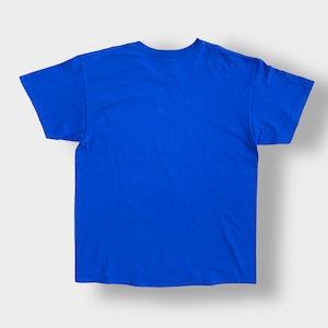 【THRASHER】フレイムロゴ Tシャツ スラッシャー スケボー ボード LARGE プリント ブルー 半袖 夏物 US古着