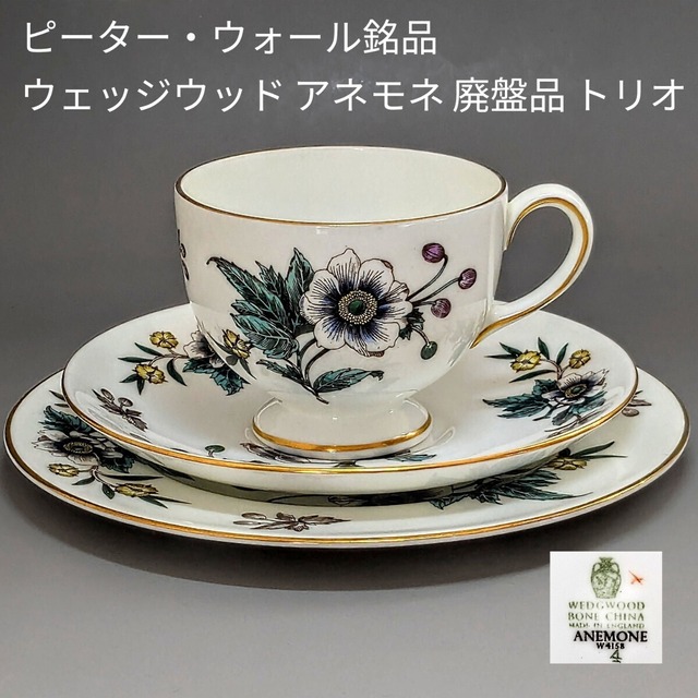 貴重☆1950年代 ピーター・ウォール銘品 ウェッジウッド アネモネ 
