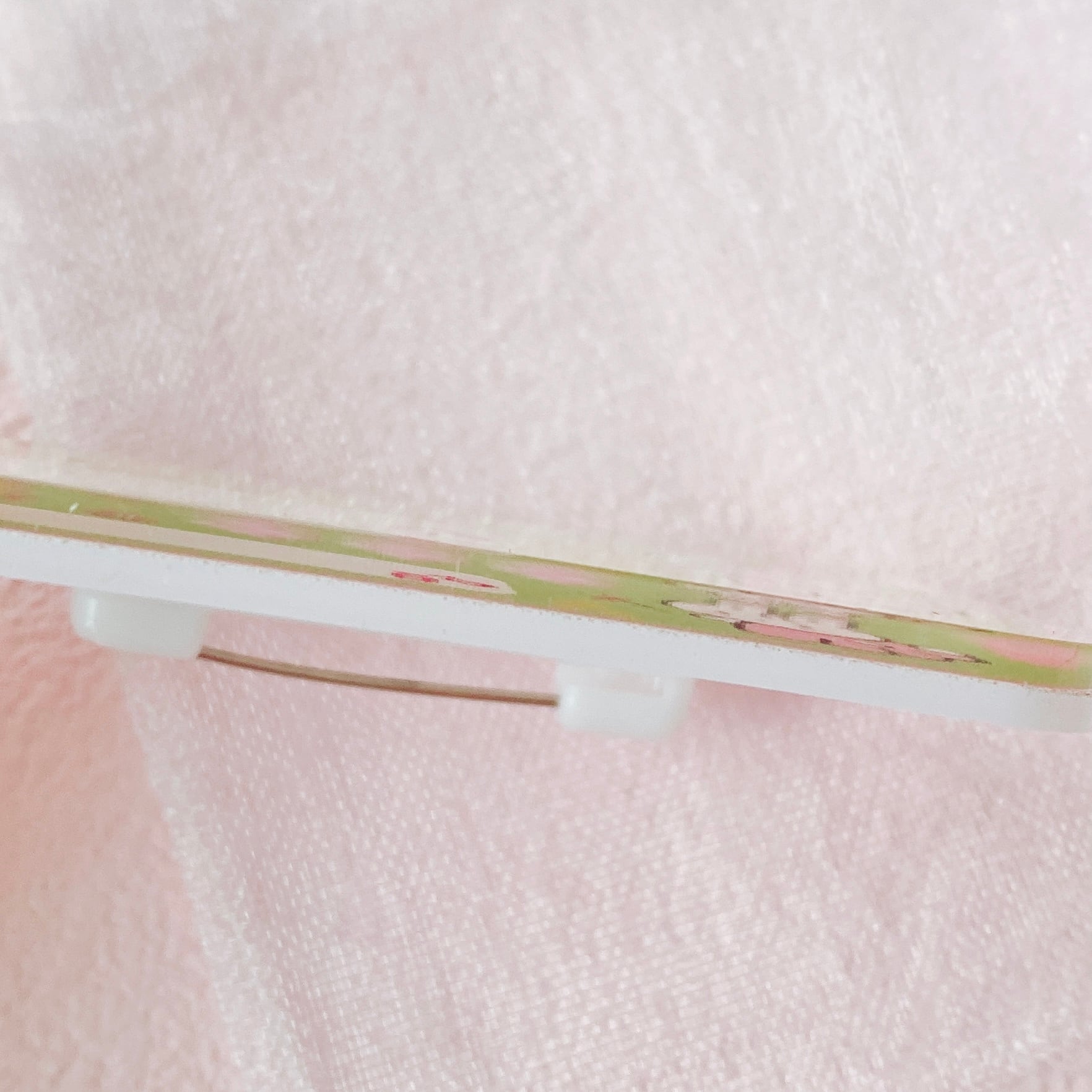 バレエうさぎのアクリル名札(かまぼこみどり)