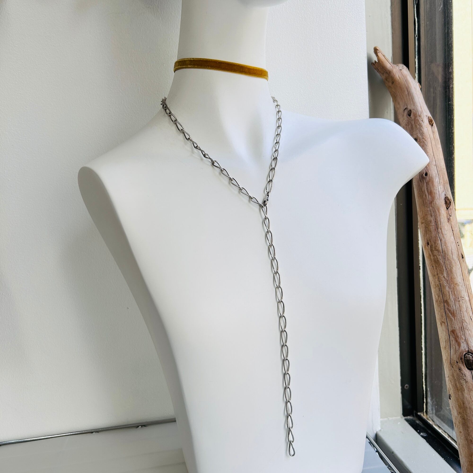 シルバー925 LONG カーブチェーンネックレス(73cm & 74cm シルバー925 LONG カーブチェーンネックレス(73cm & 74cm