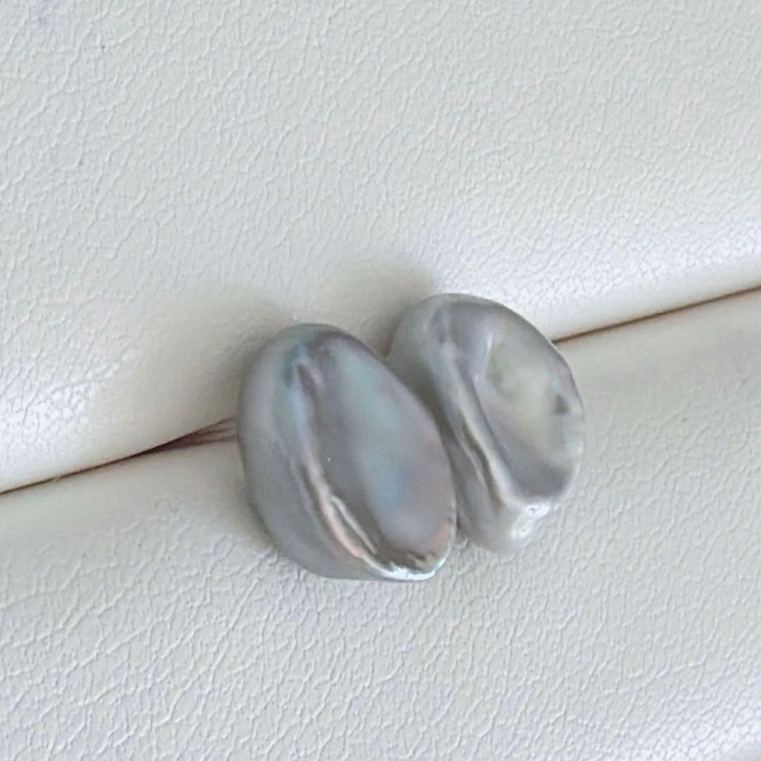 533グレーケシバロックパール スタッドピアス☆11mmシルバー925 | Bijoux.R