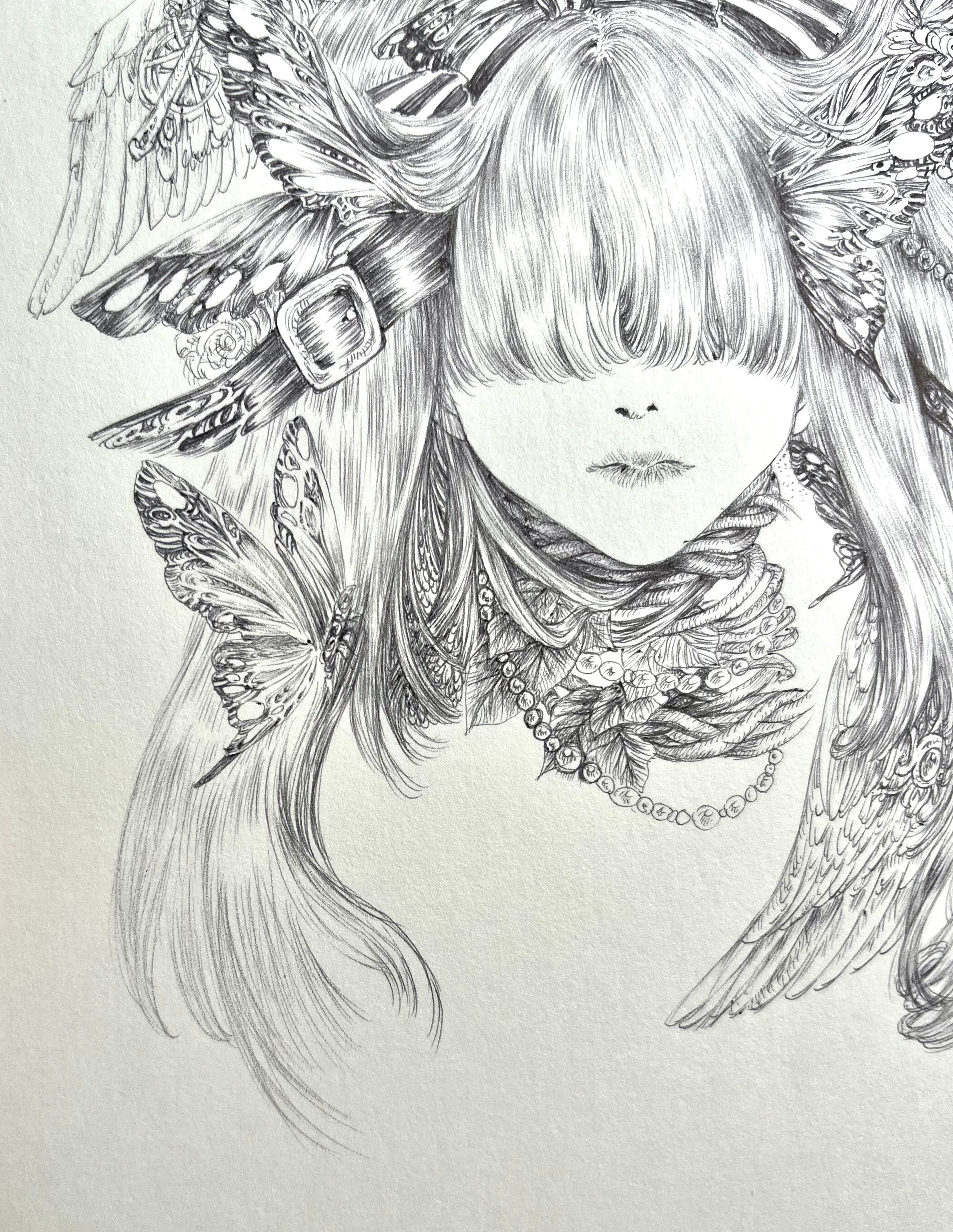 新作【原画】ボールペン一発描き緻密画 | PAY ID