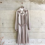 Japan Vintage white and brown dot pattern one piece
