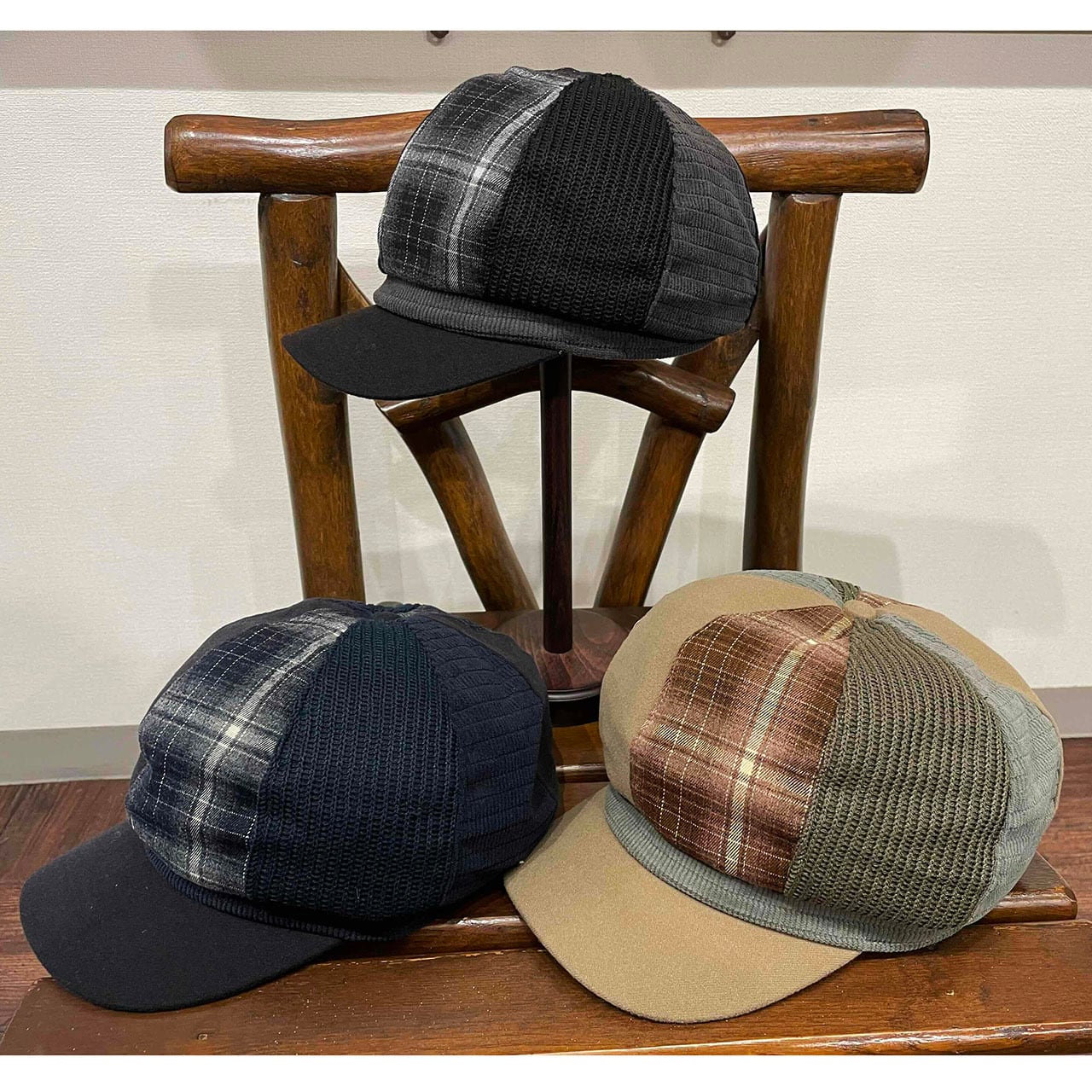 リピート割　襤褸　継ぎ接ぎ刺し子　希少な襤褸を使用　リバーシブルワークキャップ 襤褸 継ぎ接ぎ刺し子 希少な襤褸を使用 リバーシブルワークキャップ