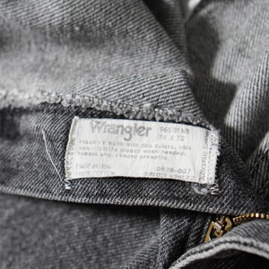 90s Wrangler Yarn-Dyed black denim "made in USA" [W32L30.5相当] 古着