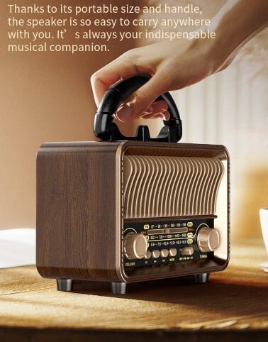 ワイヤレスレトロラジオ HIFIステレオ 高感度FM/FM/SW AUX/TF対応 USB