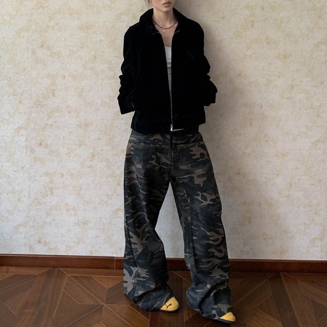 カモフラルーズフィットフルレングスカーゴパンツ 1col   R01819