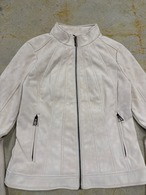 white stand collar jacket