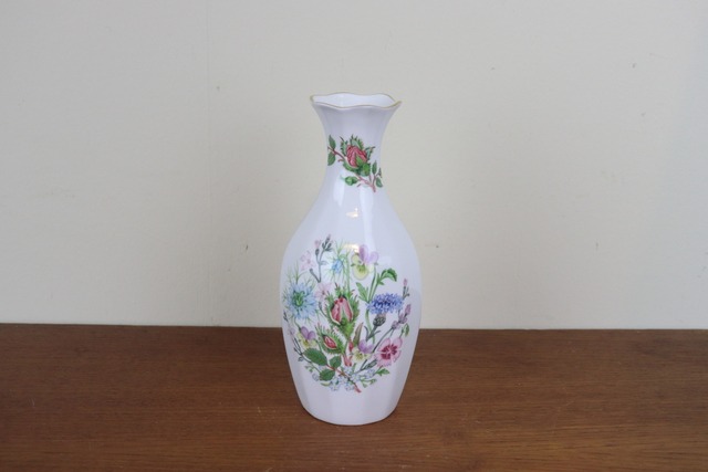 エインズレイ　ワイルドチューダー　花瓶　フラワーベース　AYNSLEY　ヴィンテージ　イギリス　T232