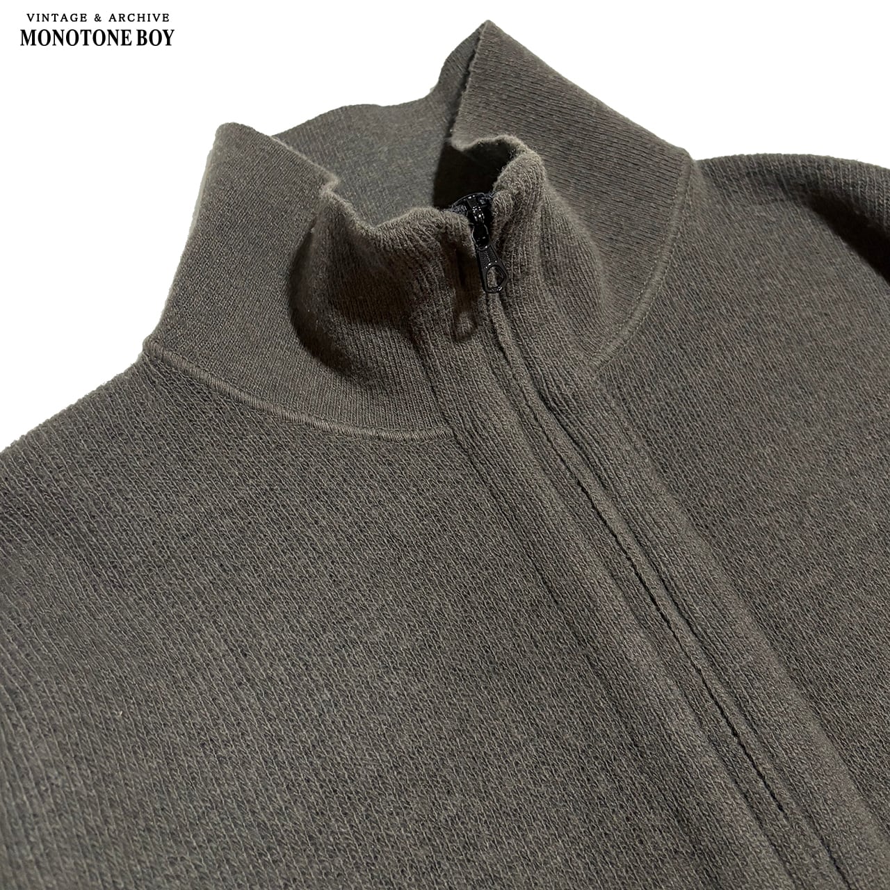 STONE ISLAND 2005AW WOOL NYLON ZIP-UP DRIVER'S KNIT SWEATER