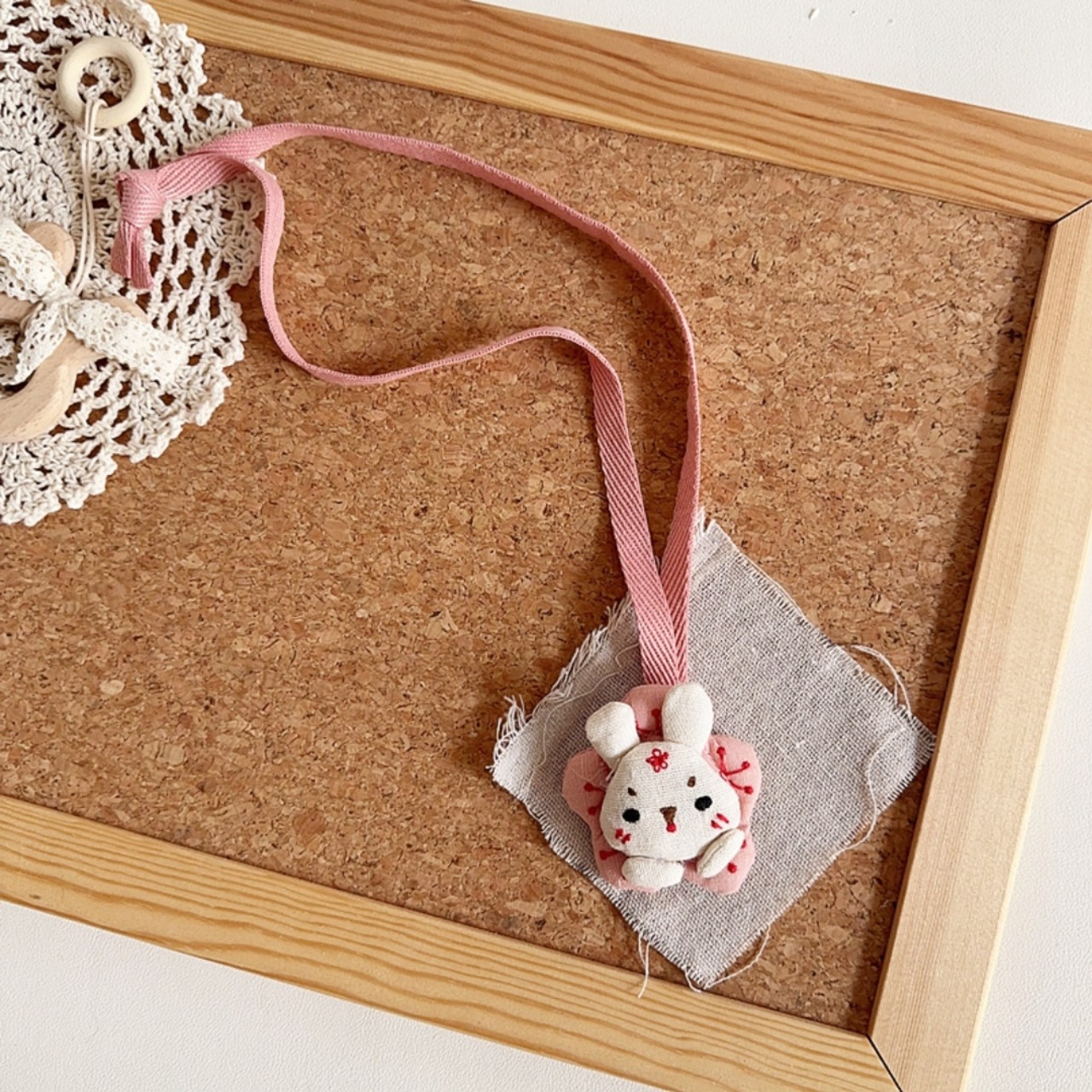 GOODSレトロ森風刺繍アニマルネックレス