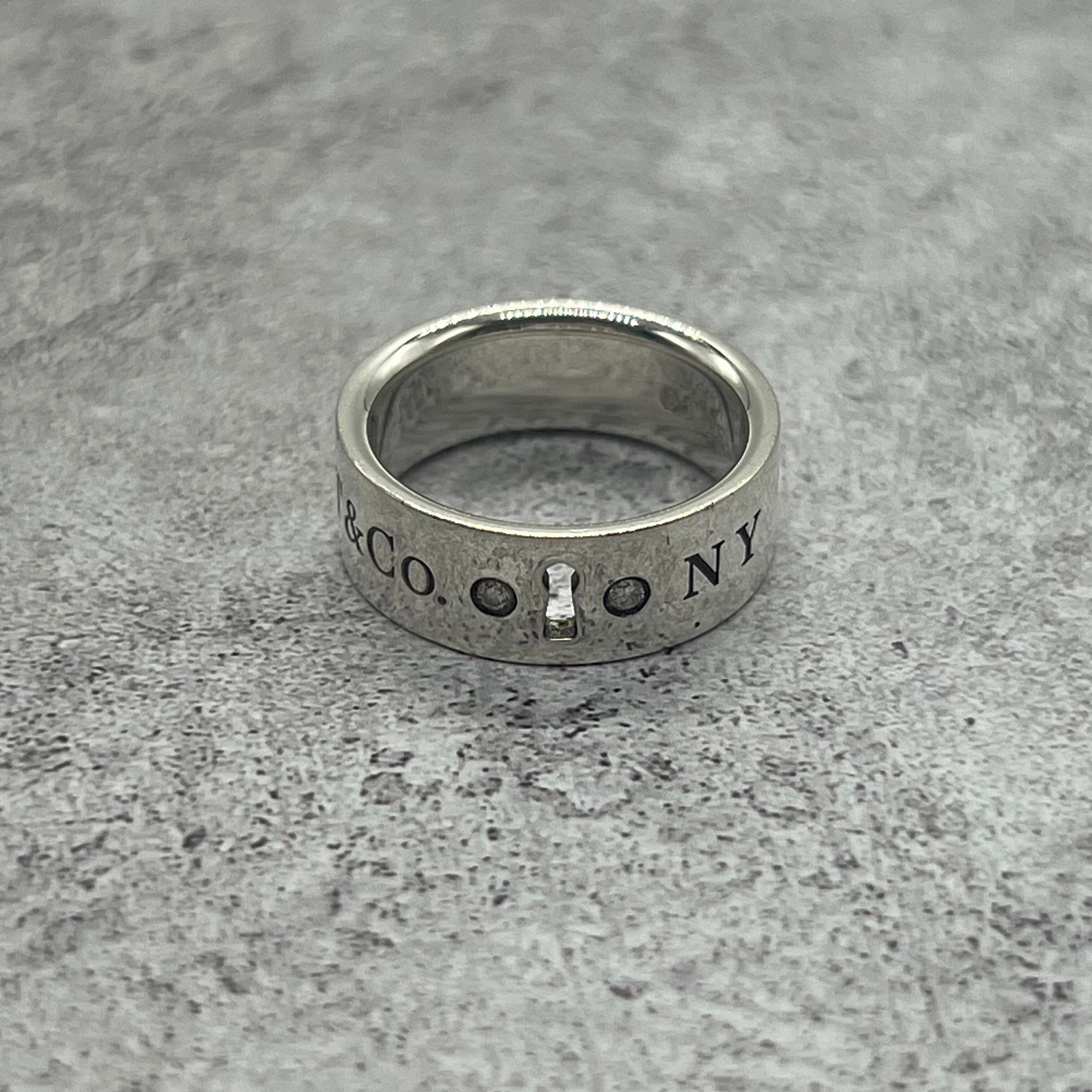 【6号】ティファニー TIFFANY&CO ロック 2PD リング SV925