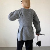 レイヤードビスチェ付 knit/チャコール