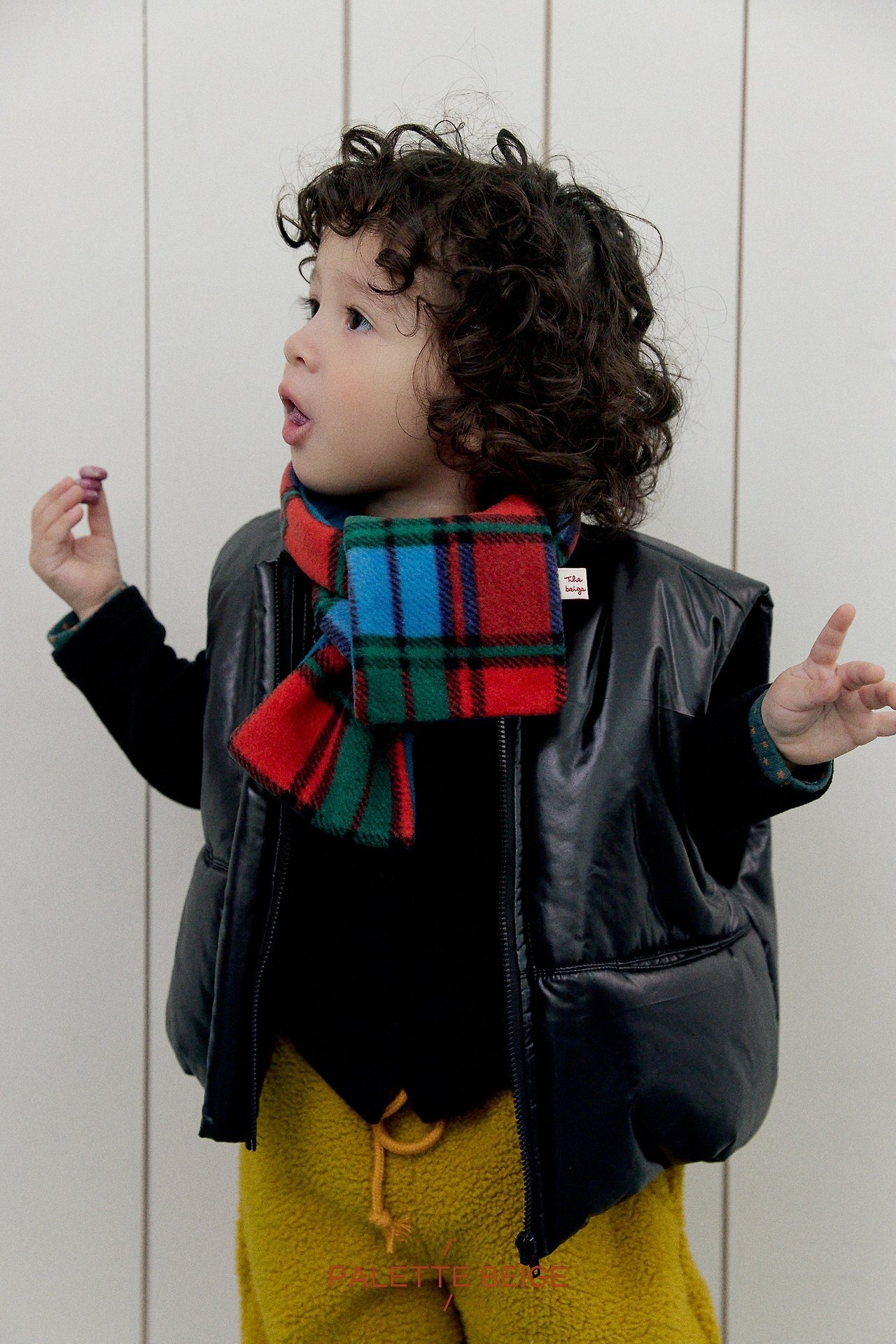 the beige［取寄］reversible muffler 26winter