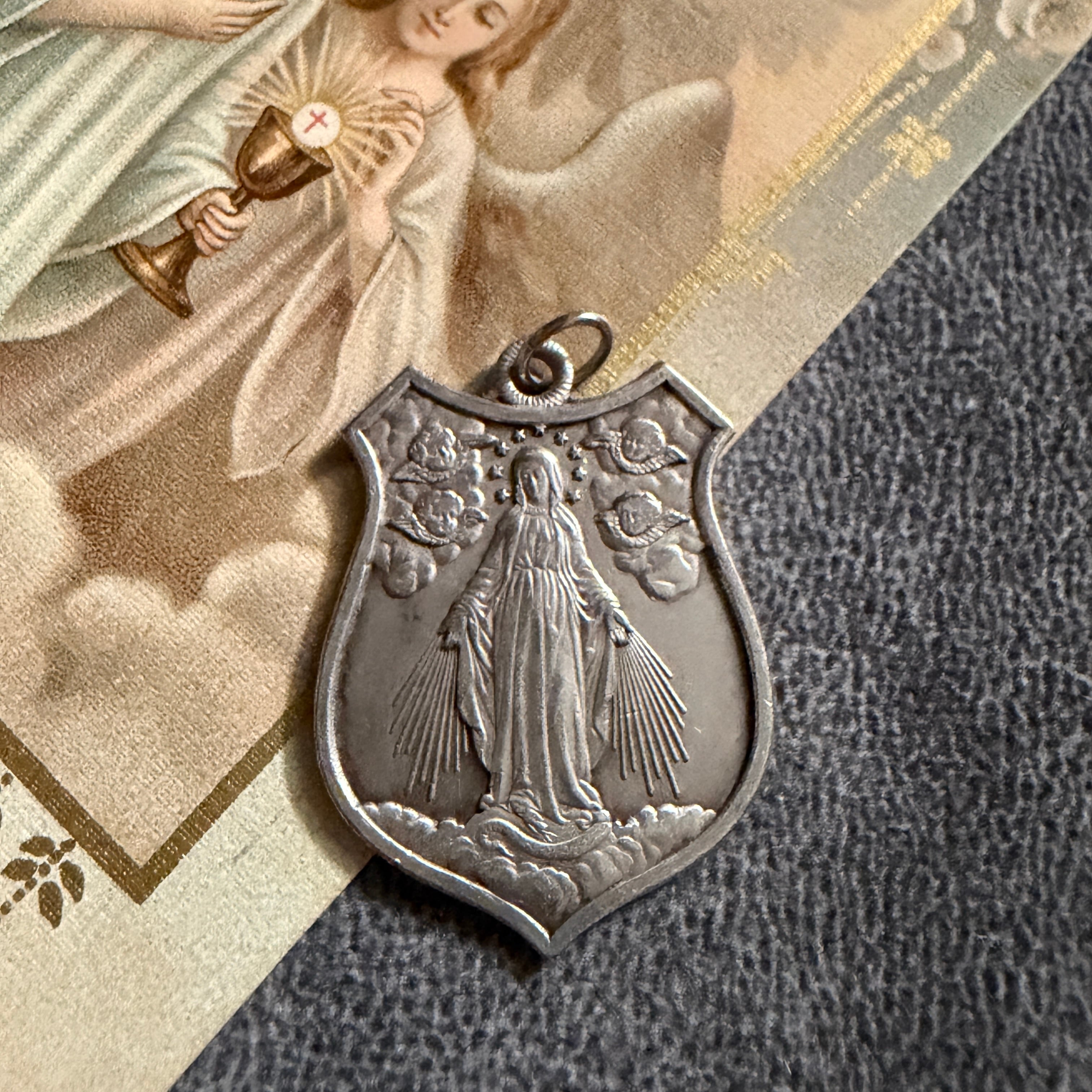 聖母マリア | Antique medaille Mary