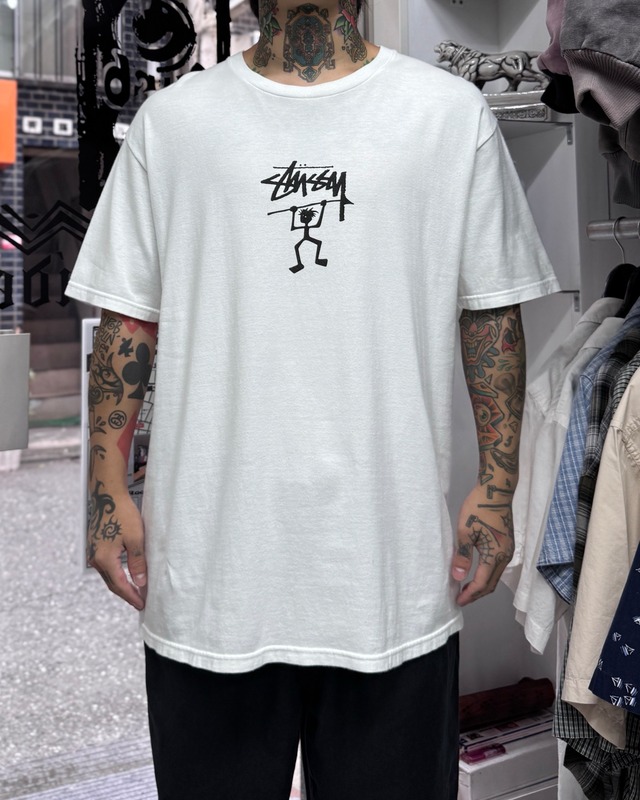 10’s stussy Shadow Man Design Tee “ シャドーマン”【Other Side店】