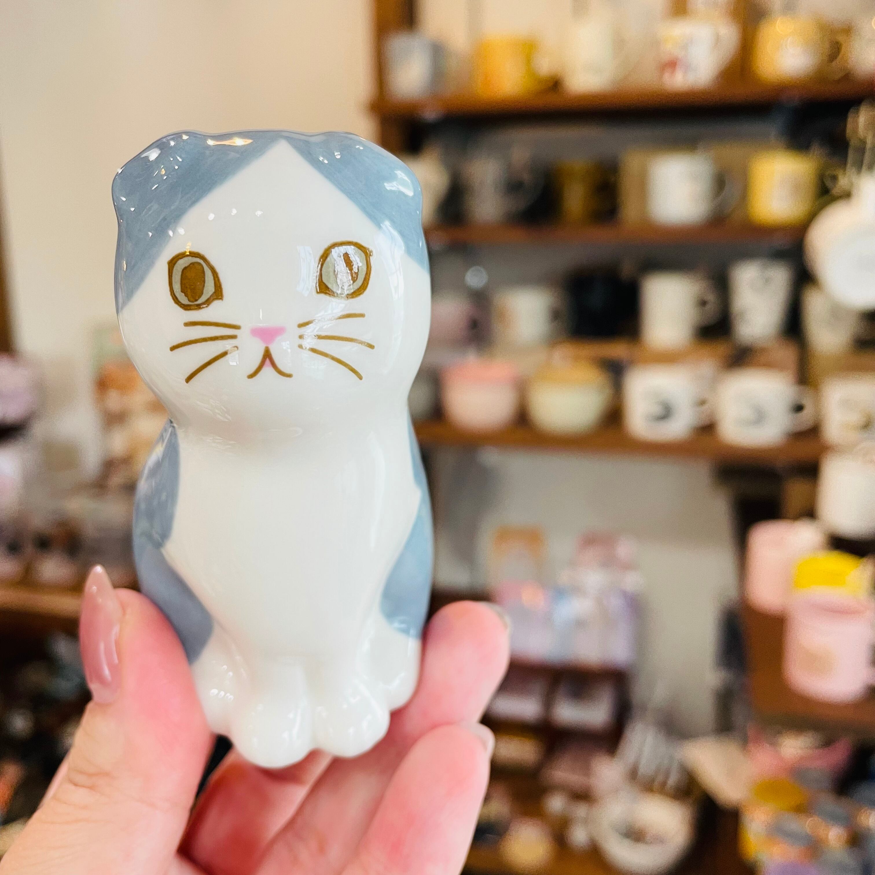 フラワーベース| ペンスタンド|スコティッシュこねこB 猫 ねこ ネコ 猫雑貨 ねこモチーフ 猫グッズ ネコ柄 花瓶 花器 花びん フラワーベース 置物 オブジェ フラワーアレンジ ペン立て ペンスタンド 陶器 かわいい おしゃれ レディース プレゼント 贈り物 ギフト
